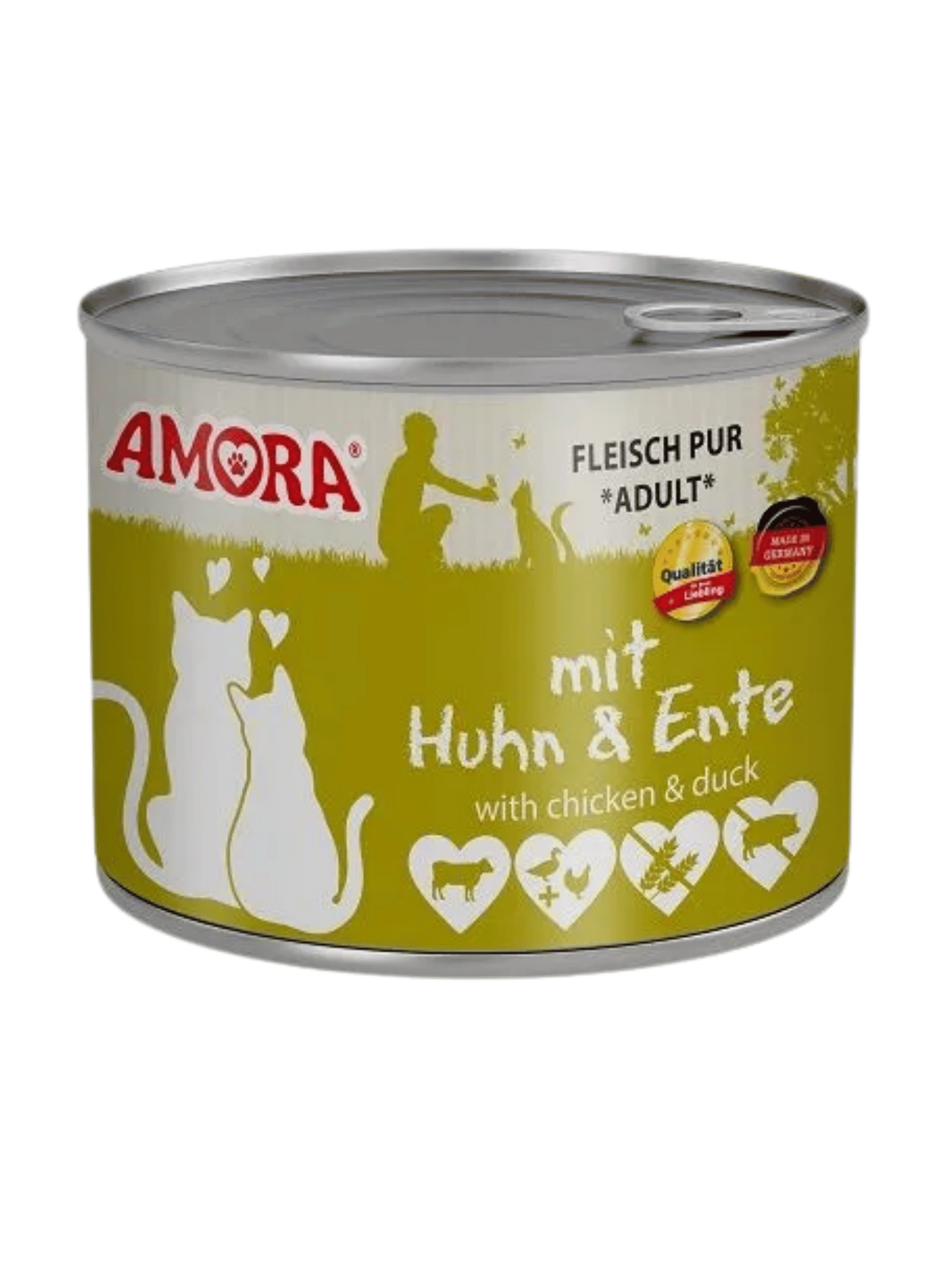 Amora Cat – Fleisch Pur Huhn + Ente