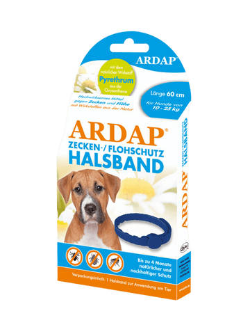 Ardap – Zecken- & Flohhalsband für Hunde (10–25 kg, 60 cm)