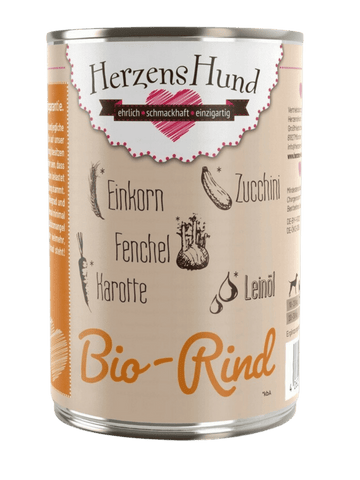 Herzenshund – Bio Rind mit Gemüse