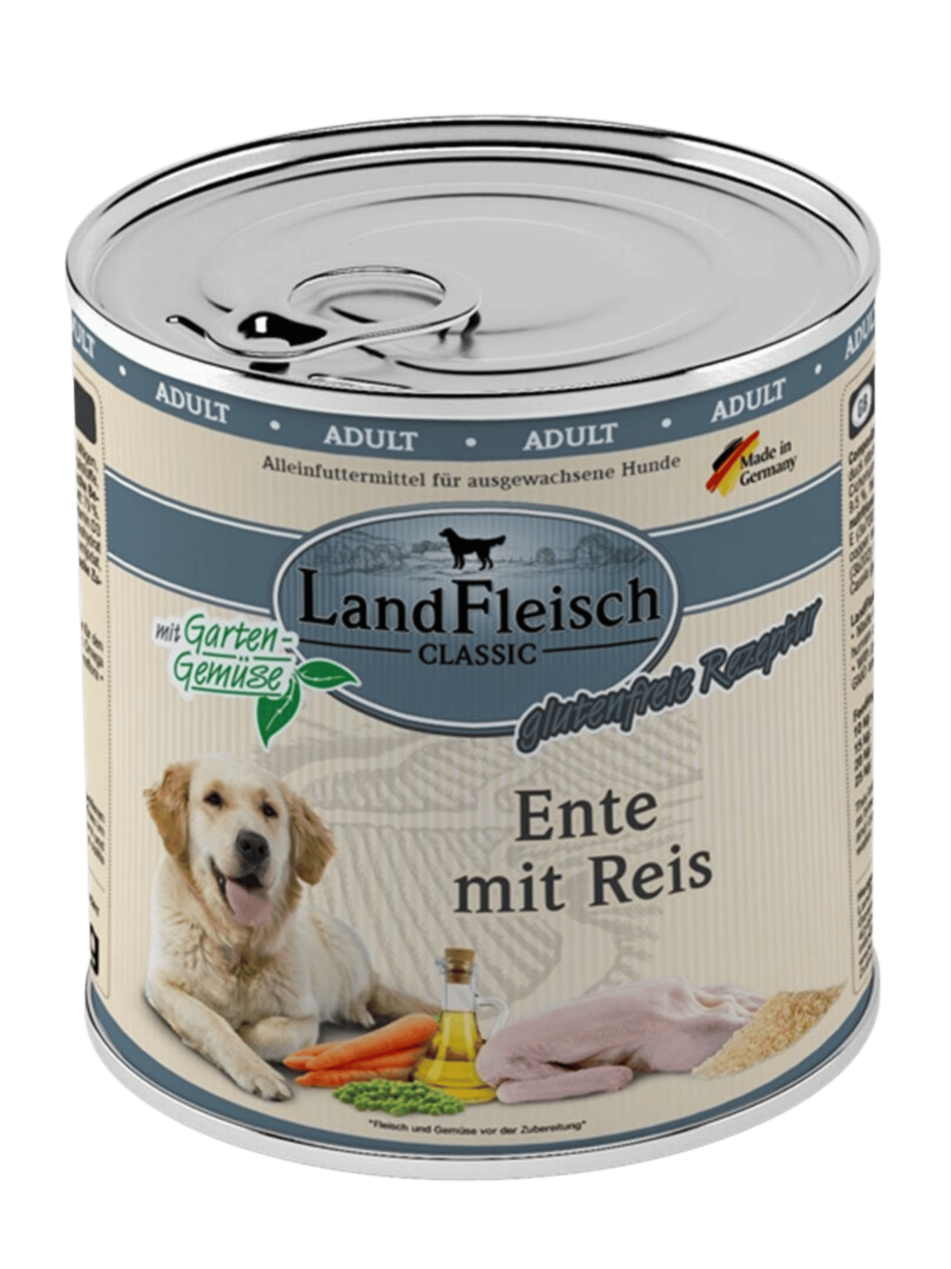 Landfleisch – Dog Classic Ente, Reis
