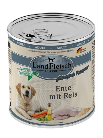 Landfleisch – Dog Classic Ente, Reis