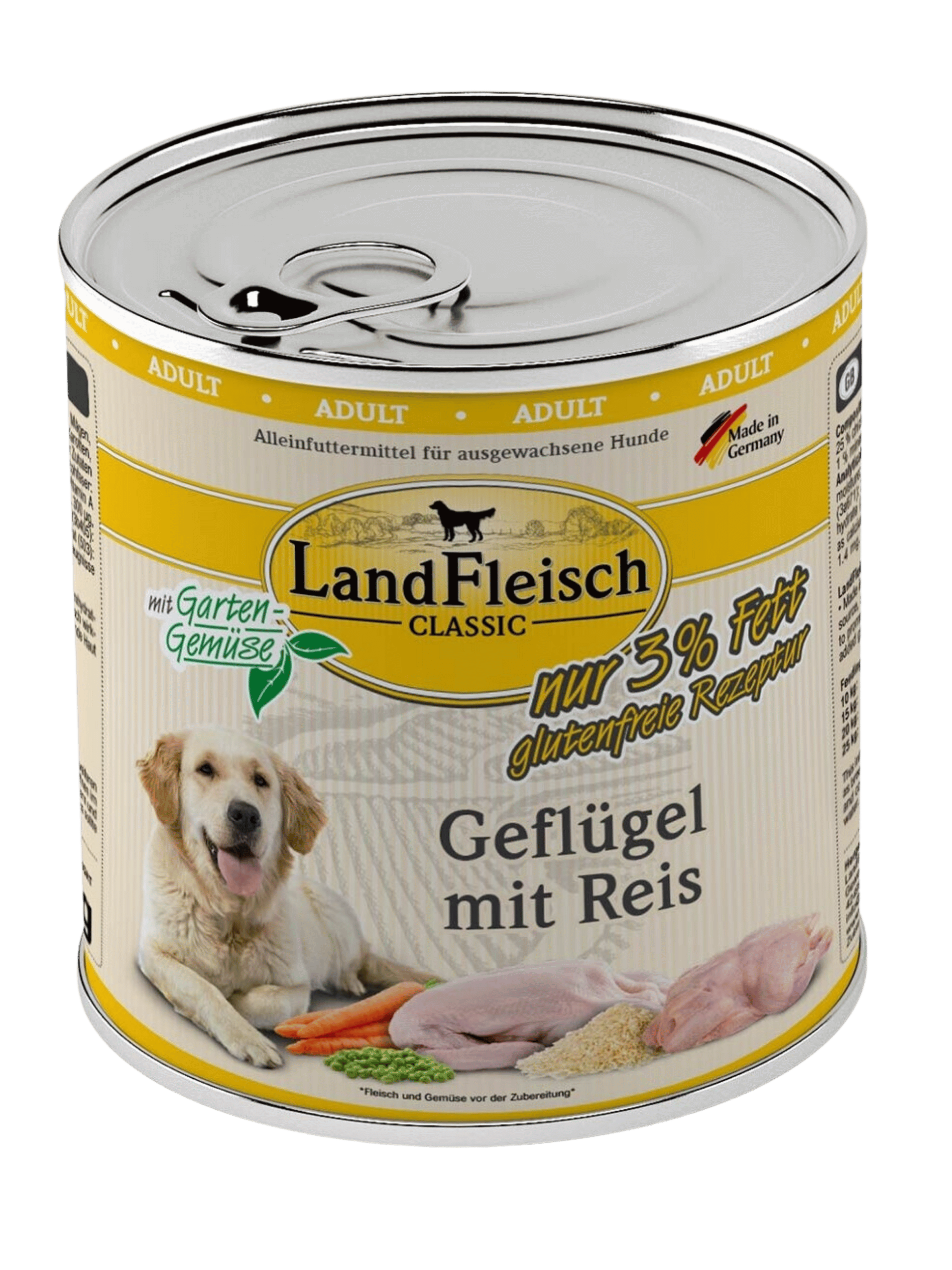 Landfleisch – Dog Classic Geflügel, Reis