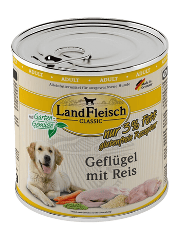 Landfleisch – Dog Classic Geflügel, Reis