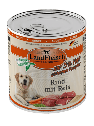 Landfleisch – Dog Classic Rind, Reis