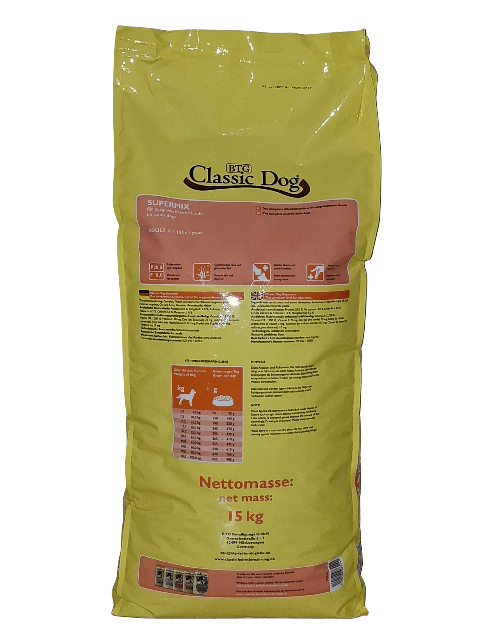 BTG – Classic Dog Adult Supermix – Ausgewachsene Hunde
