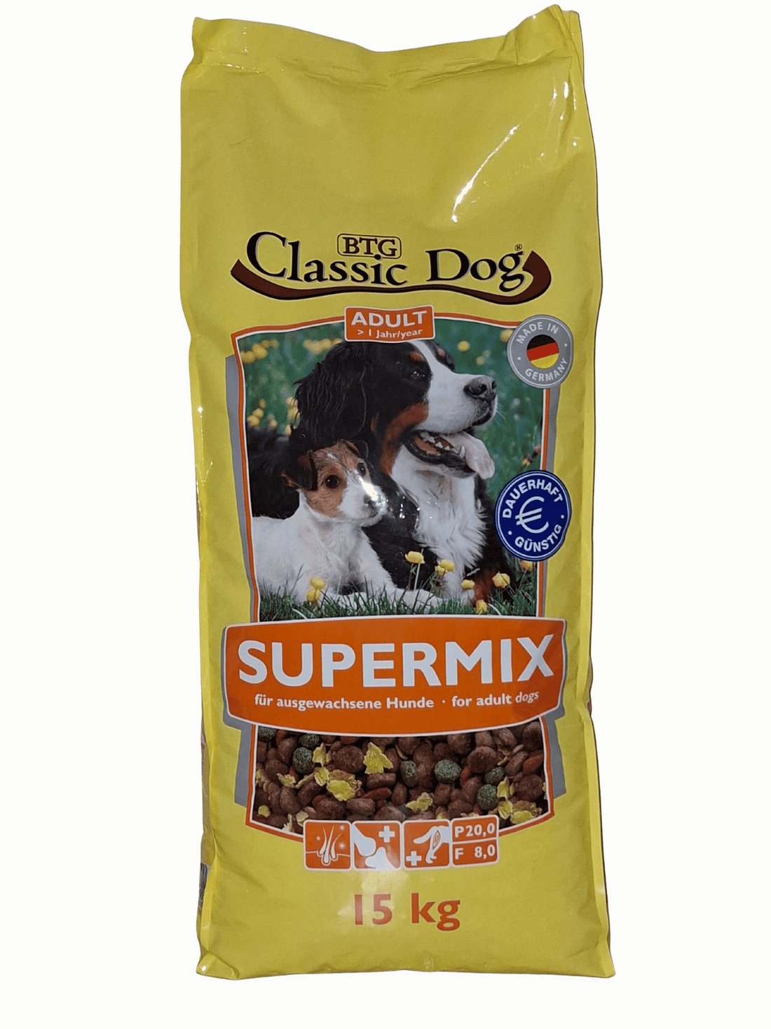 Glückliche Schnauze Vital-Mix Trockenfutter für adulte Hunde mit knackigen Kroketten