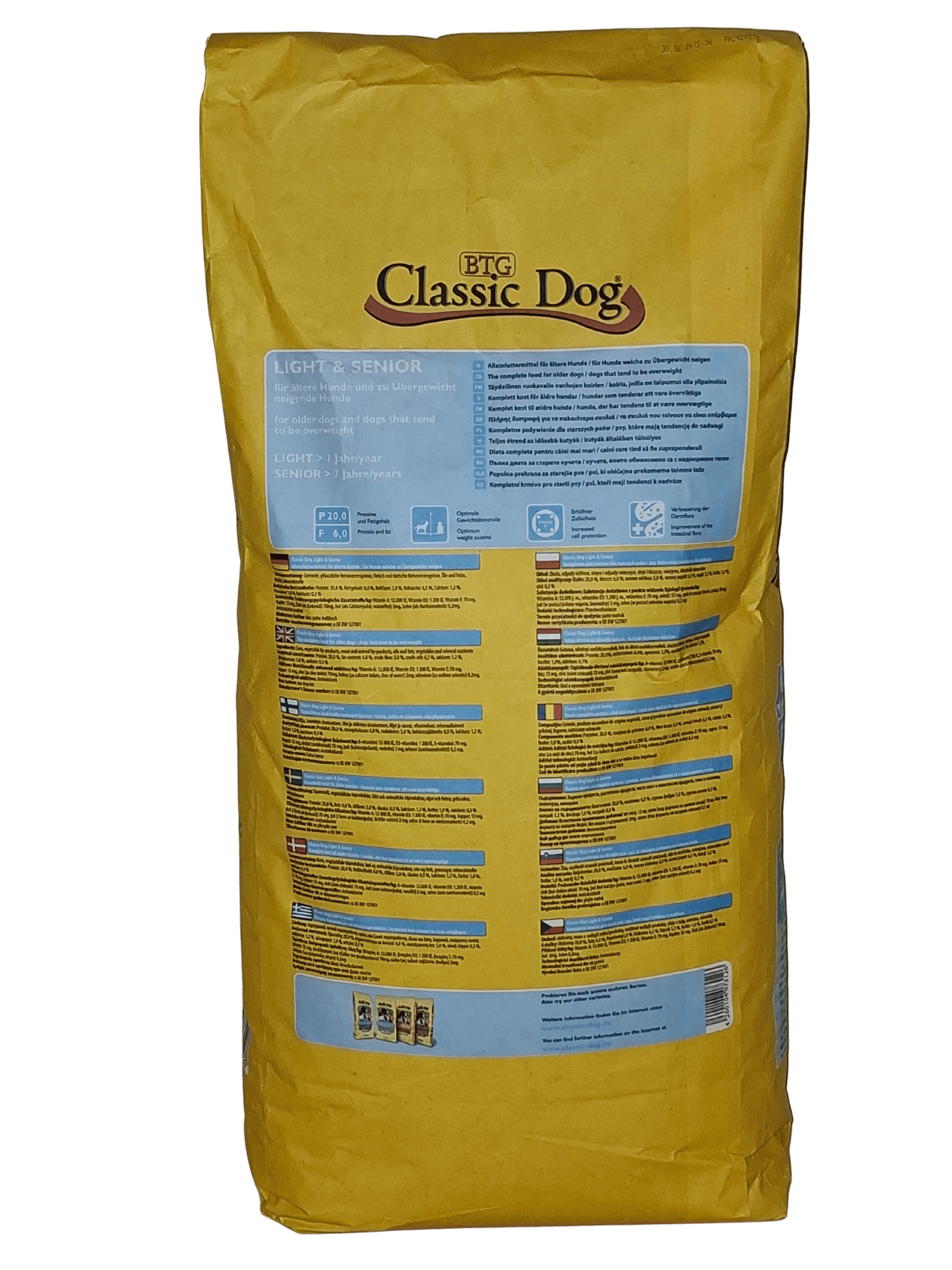 BTG – Classic Dog Light Senior – Ältere Hunde