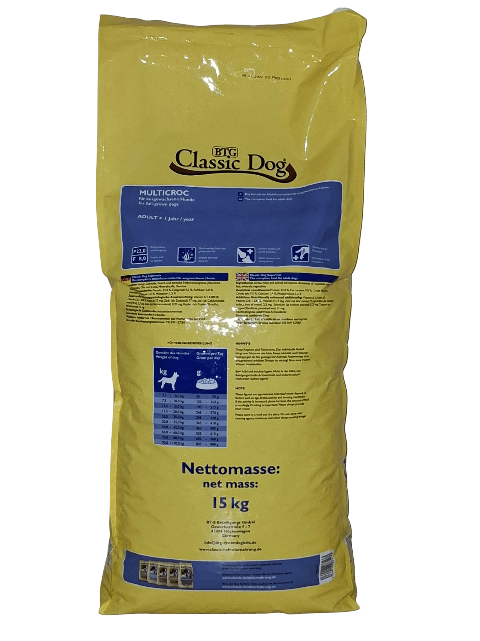 BTG – Multicroc Classic Dog – Ausgewachsene Hunde