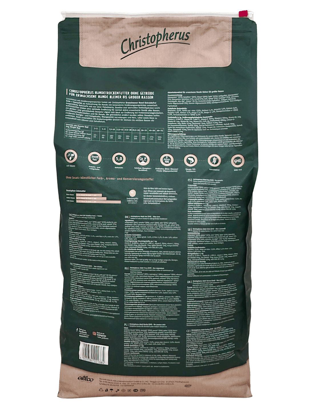 Glückliche Schnauze Adult-Futter mit Ente & Kartoffel für empfindliche Hunde