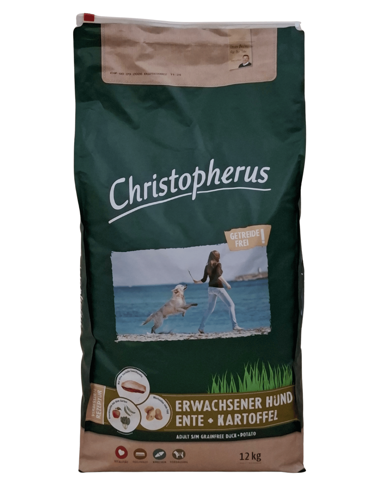 Glückliche Schnauze Adult-Futter mit Ente & Kartoffel für empfindliche Hunde