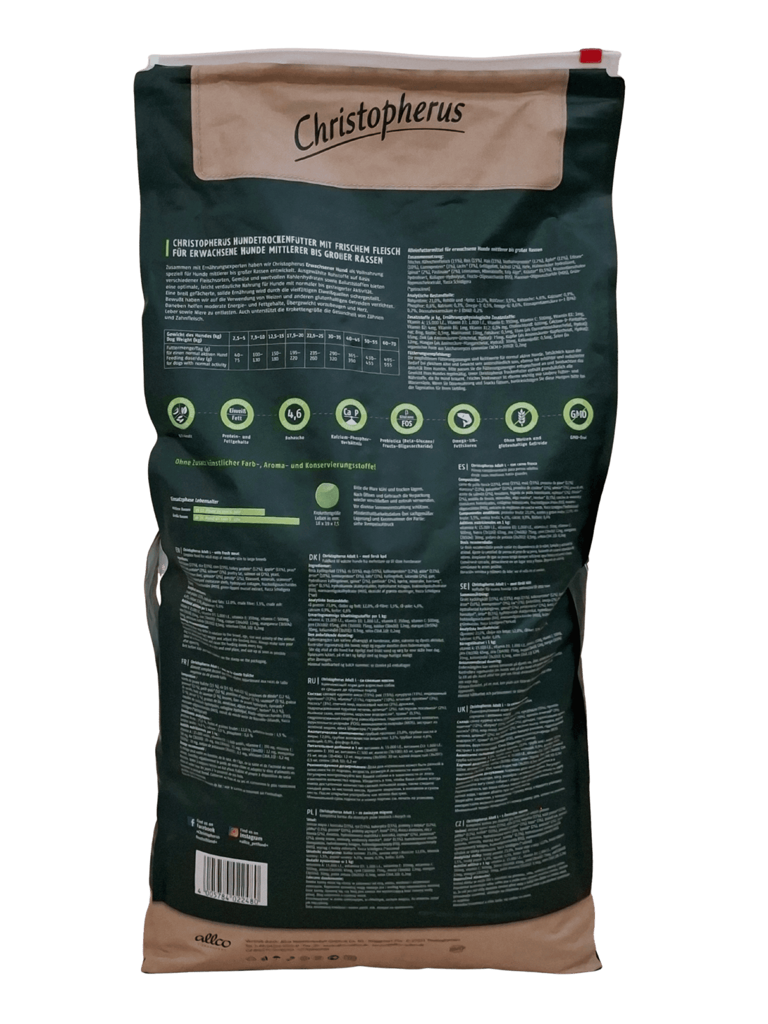 Glückliche Schnauze Premium-Trockenfutter für erwachsene Hunde