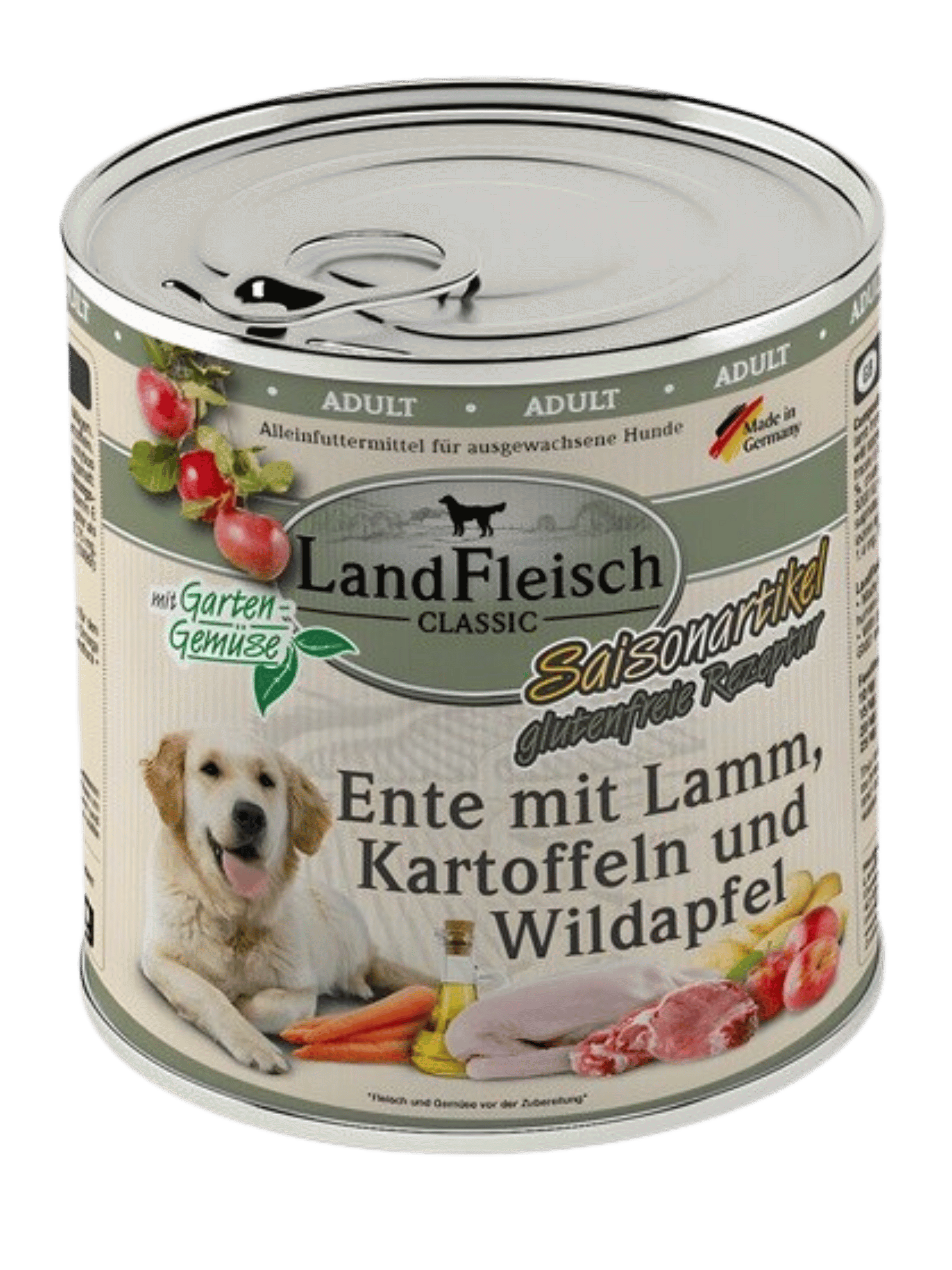 Landfleisch – Dog Classic Ente, Lamm, Kartoffel, Wildapfel