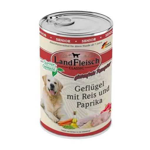 Landfleisch Classic Senior Geflügel mit Reis, Paprika & Gartengemüse 400 g